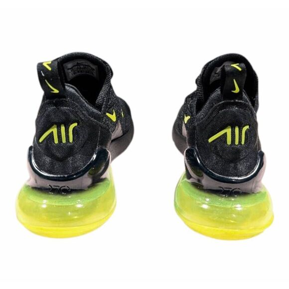 NIKE Air Max 270 'Black Volt' Running Shoes Size 6Y/W7.5 - Picture 5 of 11